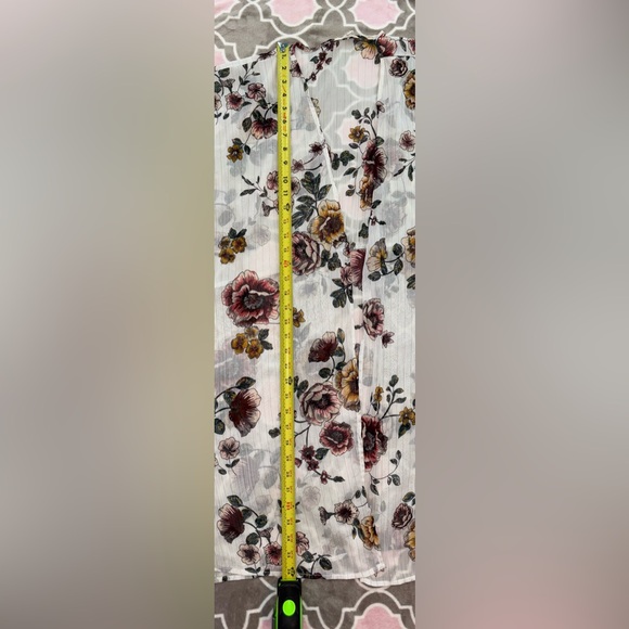 Maurices Floral Fall Colors Long Flow Open Lightweight Sheer Cardigan Size 2/3X - Picture 6 of 7